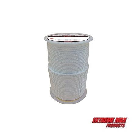 Extreme Max Extreme Max 3006.2195 BoatTector Solid Braid Nylon Rope - 1/4" x 500', White 3006.2195